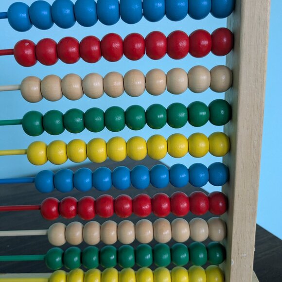 EUC Melissa & Doug Abacus - Classic Wooden Educational Counting Toy 100 Beads - Picture 5 of 6